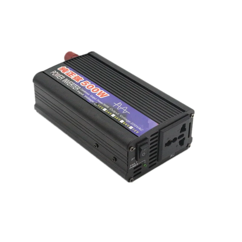 500 Вт Чистая синусоида Инвертор DC12V/24 В к AC220V 50 Гц инвертор с цифровым дисплеем для домашнего автомобиля телефона