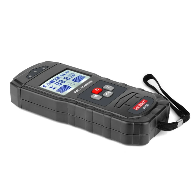 Billig WT55 Multi funktion Suche Metall Detektor Empfindliche Holz Balken AC Live Draht Kabel Wand Scanner LCD Wand Metall Finder anzeige