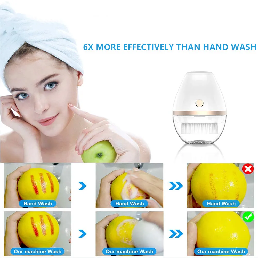 Skup Elektryczny masażer ze szczotką oczyszczającą do twarzy akumulatorowe wodoodporne przybory do czyszczenia twarzy do pielęgnacji skóry szczotka do twarzy