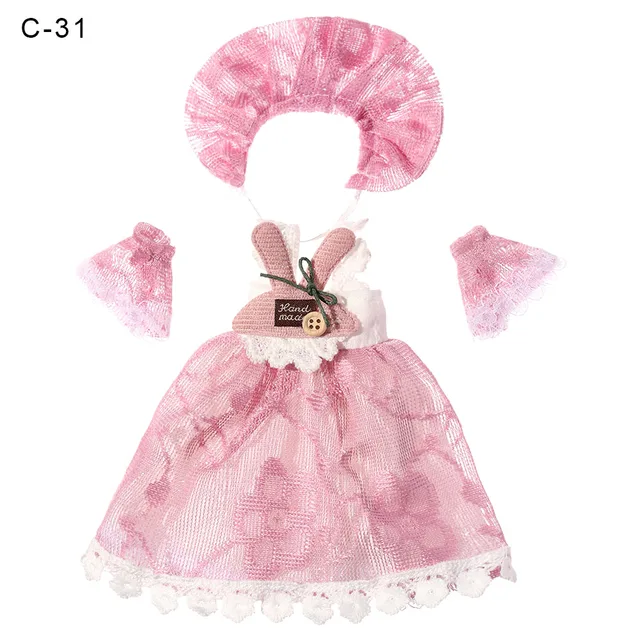 Pano de costura diy tecido rendas brinquedos roupas boneca do bebê roupas  para 16cm/31cm boneca saia rendas brinquedos roupas boneca acessórios -  AliExpress