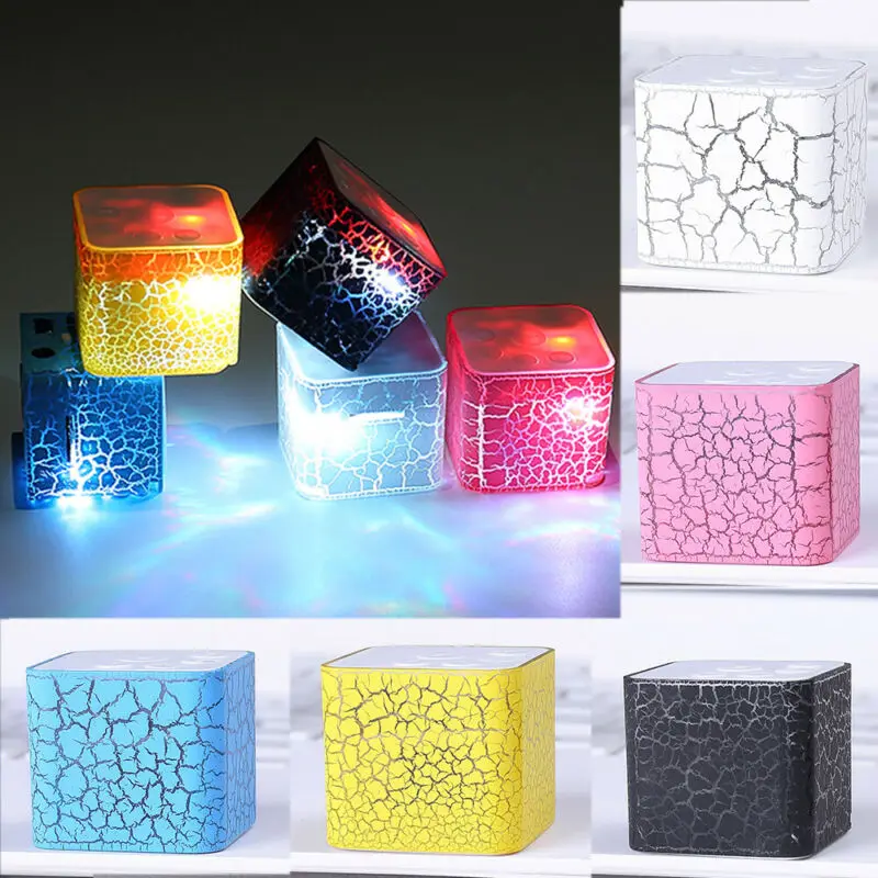 

Portable LED Mini Wireless AUX Speaker Support TF FM Radio Stereo MP3 USB Player Speakers With Led Light