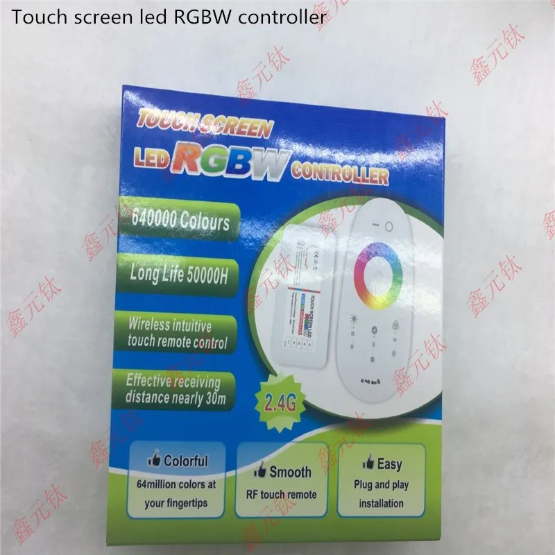 Touch screen LED RGBW controller 12-24V 6A 640000 Colours 2.4G Wireless intuitive touch remote control LED strip controller