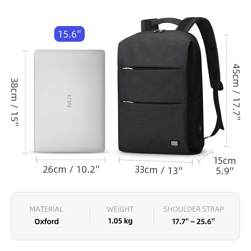 Mark Ryden New Men Backpack For 15.6 Inch Laptop Backpack Large Capacity Stundet Backpack Casual Style Bag Water Repellent