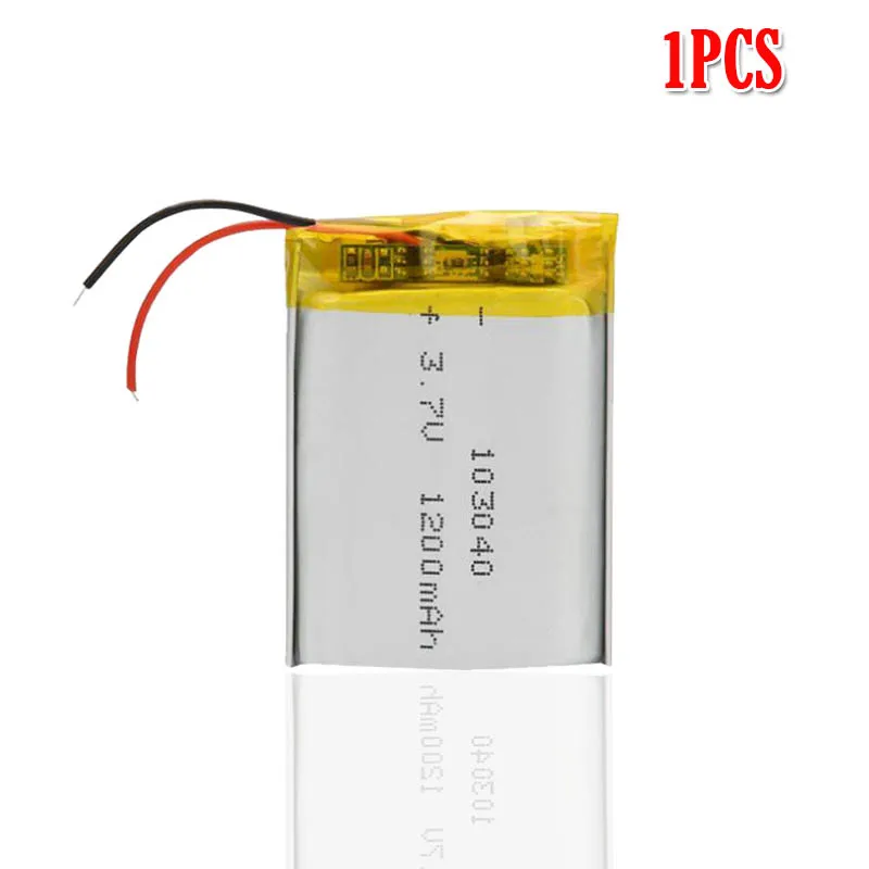 3,7 V 1200mAh 103040 литий-полимерная LiPo аккумуляторная батарея для MP3 MP4 gps psp VR DVR DVD мобильный видео игры планшет внешний аккумулятор - Цвет: 1pcs