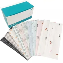 50 шт простая напечатанная одноразовая маска трехслойная Пыленепроницаемая и противотуманная маска дышащая Нетканая маска для лица для путешествий на открытом воздухе