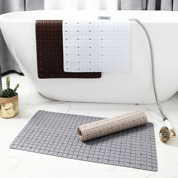 

38x70cm New Non-slip Bathroom Mat Safety Shower Bath Mat PVC 87 Suction Cups At The Bottom Pad Bathroom Carpet Bath Mat