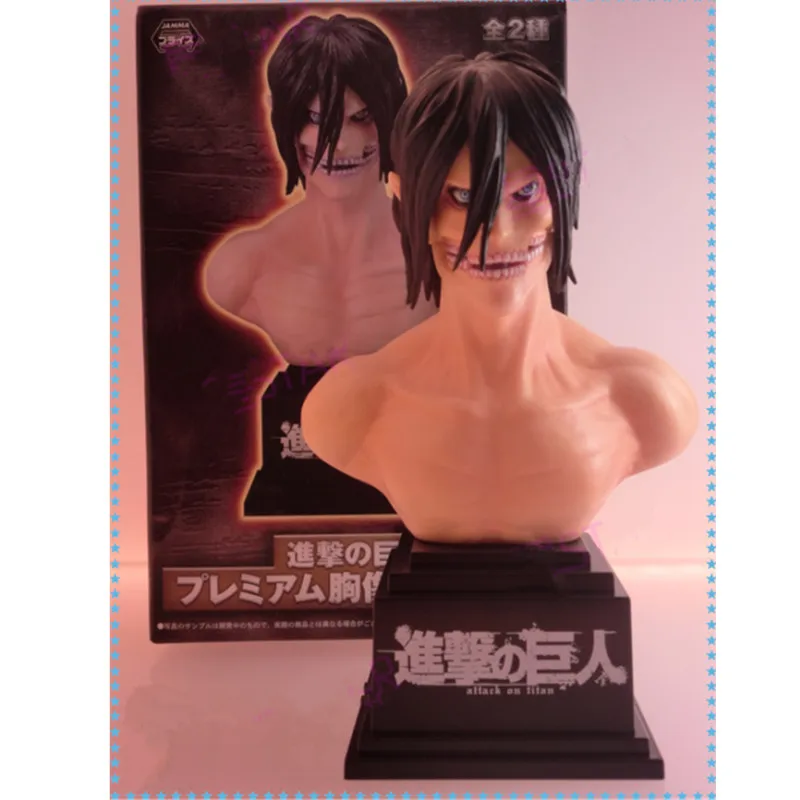 Атака на Титанов Eren Jaeger бюст Eren Yeager половина длины фото или портрет GK ПВХ фигурка модель игрушки подарок на Хэллоуин M3255 - Цвет: Многоцветный