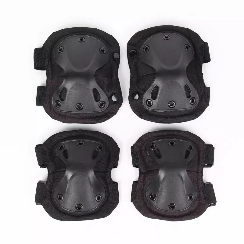 

4pcs camouflage outdoor knee elbow protection pads durable camping training CS EVA high density foam lightweight nylon kneepad
