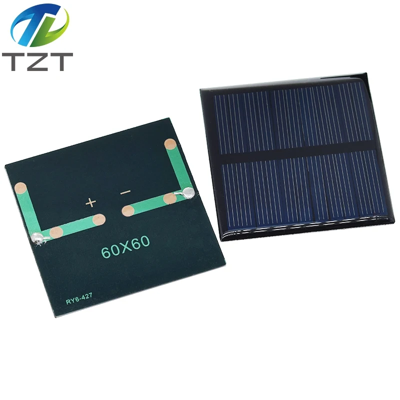 60*60mm Mini Solar Panel Modul für Akku Handy Ladegerät 2V 220MA DIY Z7M8 