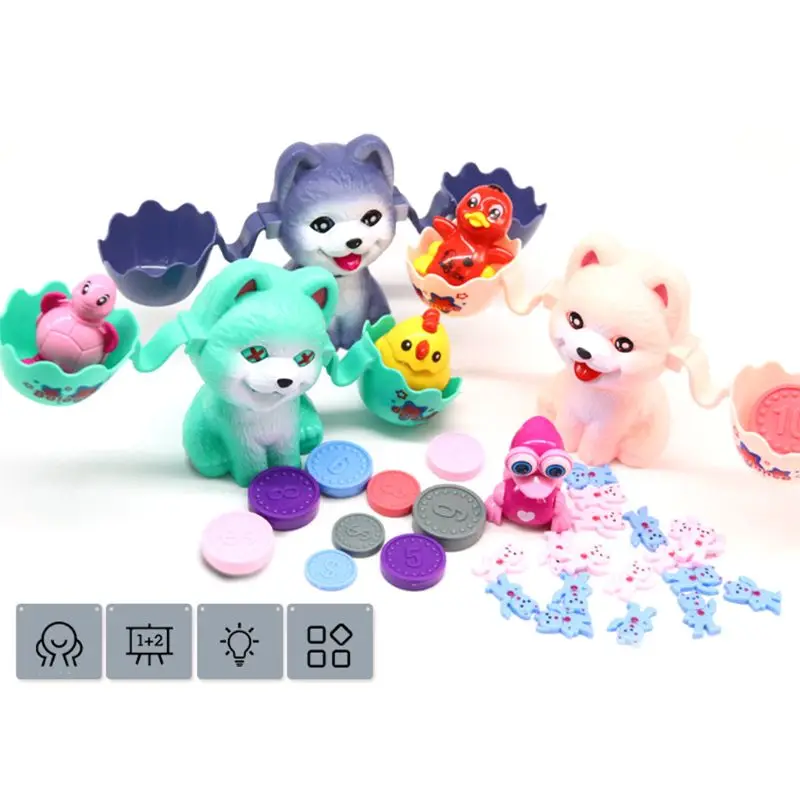 Kids Cute Dog Balancing Scale Math Game Fun Toy Learning Educational Gift for Children