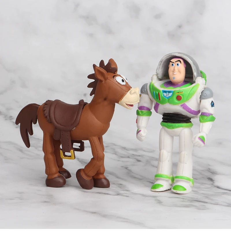 7pcs/set Toy Story 4 Woody Lightyear Rex Alien Bear Action Figure Toys Xmas Gift 