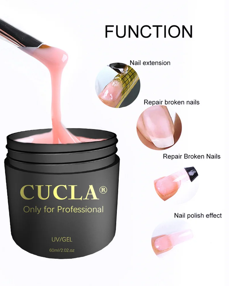 60ml Quick Building Gel Nail Extension Model Phototherapy UV Glue Crystal Art Prolong | Красота и здоровье