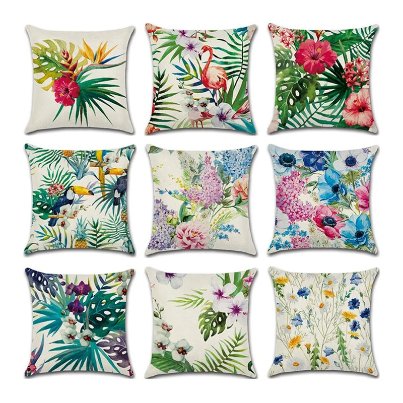 

Hawaiian Tropical Party 1Pc Cushion Decorative Cover 45×45cm Throw Pillow Case Sofa Cover Home Decorations