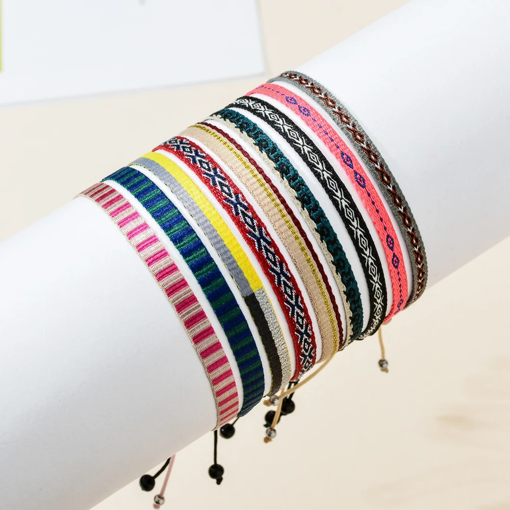 ZMZY Boho Weave Ethnic Girl Bracelets for Bohemia Women Bracelet Fashion Girl Colombian Wayuu Female Summer Beach Jewelry
