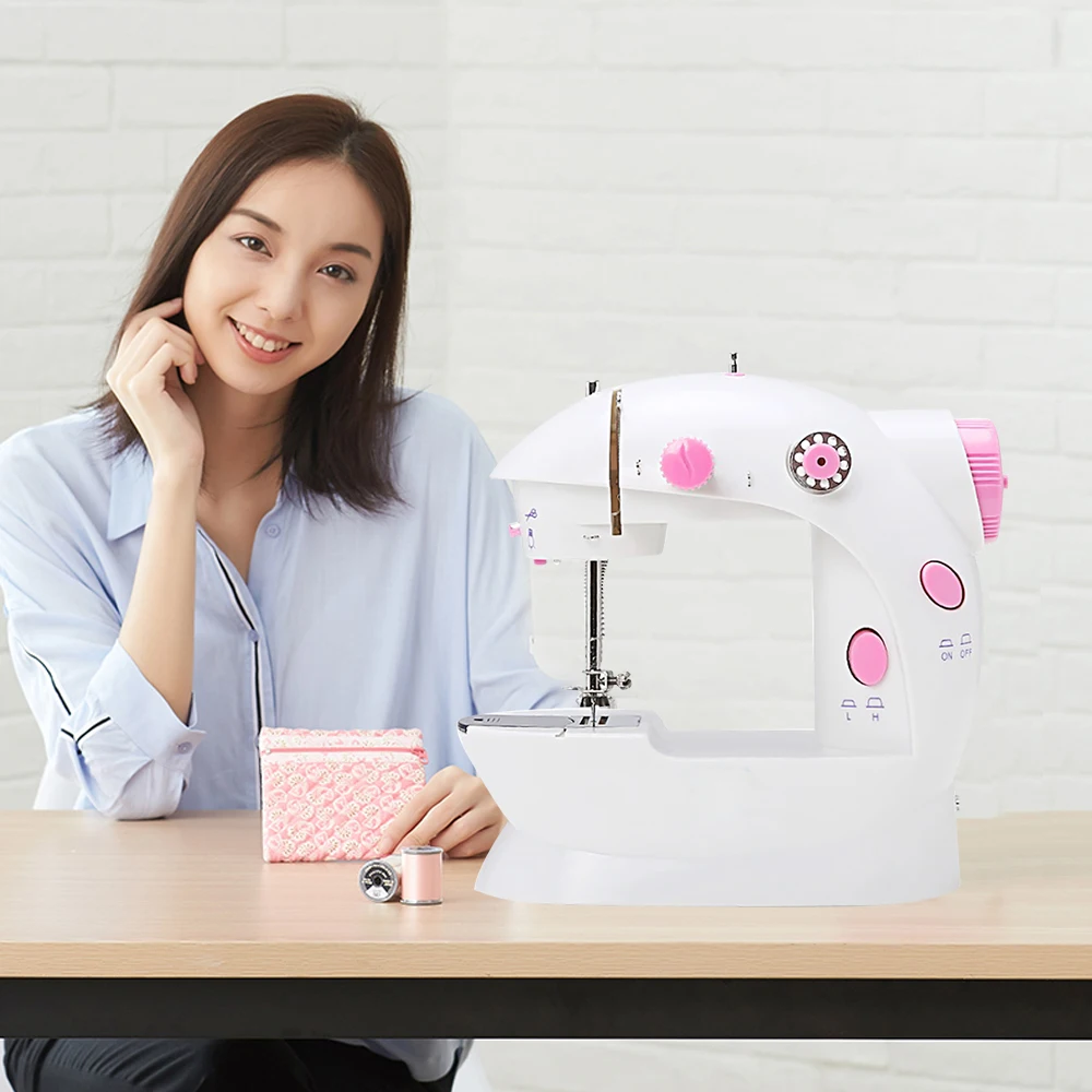 Mini Portable Handheld Sewing Machines Stitch Sew Needlework Cordless Clothes Fabrics Desktop Electrec Sewing Machine Stitch