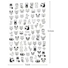 1PC 12.3*7.6cm 3D Black White Nail Art Stickers Abstract Geometric Animal Panda Leaf Flower Nail Decal Manicure Decorations Tips ► Photo 2/6