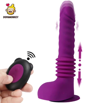Remote Control Vibrator Dildo with Suction Cup Telescopic Big Penis Sex Toy for Women G-Spot Stimulation for Female Masturbation 1