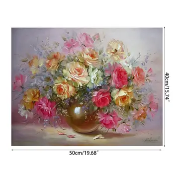 

Paint by Numbers Kits Canvas DIY Home Decoration for Adults and Kids Without Frame 16 x 20 inch-The Flower Decor