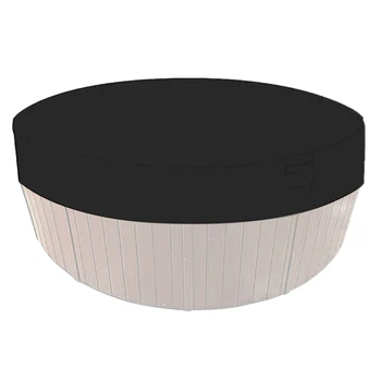 

Weather Resistant Portable Waterproof Shade Round Easy Clean Outdoor Spa Elastic Bottom Anti UV Solid Foldable Hot Tub Cover