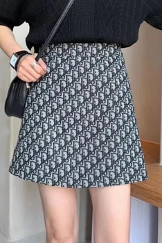 

2020 new retro color high and thin skirts fashionable temperament package hip a-line skirt