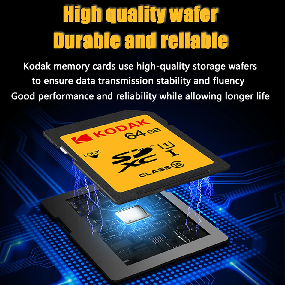 KODAK ޸ ī ͽƮ SDHC/SDXC SD ī 4K UHD 32GB 64GB 128GB 256GB C10 U3 V30 R90MB/s  devive ÷ ī