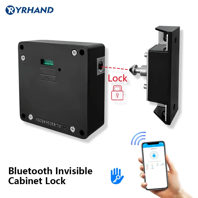 

Smart Cabinet Lock Bluetooth Cabinet Lock Support App/RFID Card Unlock Non-Drill Keyless Invisible Child Safety Cabinet Lock