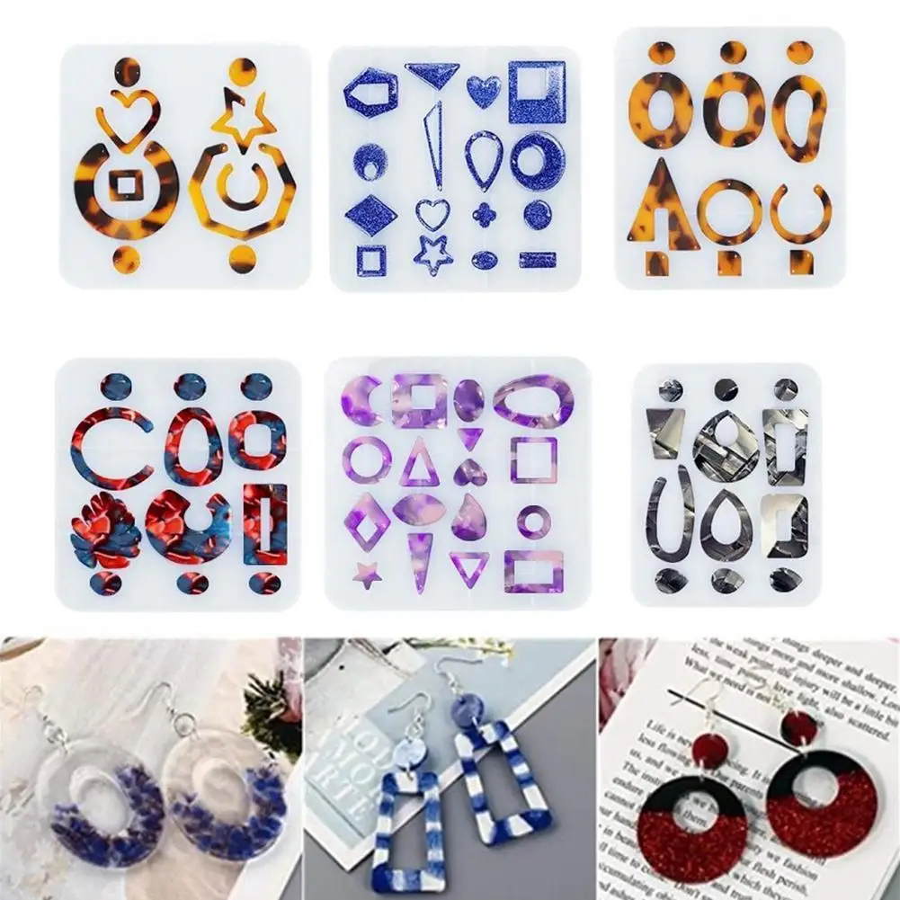 

1 Pc Hanger Oorbellen Siliconen Decoratieve Hanger Ambachten Mal Handgemaakte Mold Epoxy Mallen Sets Epoxyhars Maken Silico L6V6