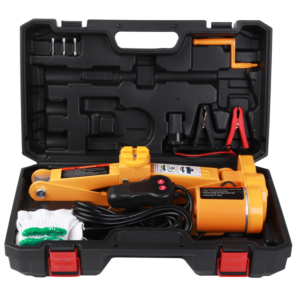 

12V Electric Scissor-type Jack Car High Strength Steel Jacks Lifting Range 120-350mm Vehicle Tire Remover Auto Repair Accessory