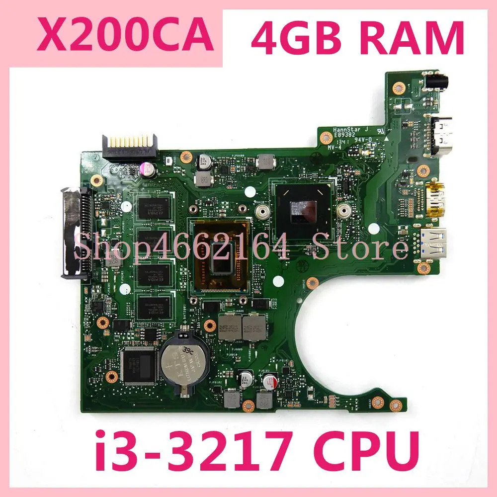 X200CA Motherboard i3-3217CPU 4GB RAM For ASUS