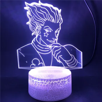 

Hisoka Led 3d Night Light Led Nightlight 3d lamp for Kids Bedroom Decoration Light Anime Hunter X Hunter Hisoka светильник yeezy
