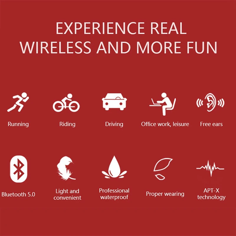 Bluetooth 5.0 R9 Wireless Headset Bone Conduction Headset Outdoor Sports With Microphone Hands-Free Wireless Headset Microphone