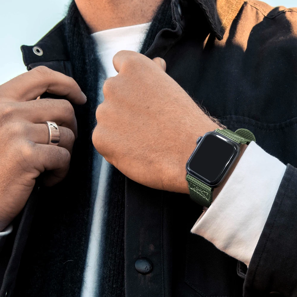 Лидер продаж от XIYUZHIYI нейлоновый ремешок для наручных часов Apple Watch версии 3 2 1