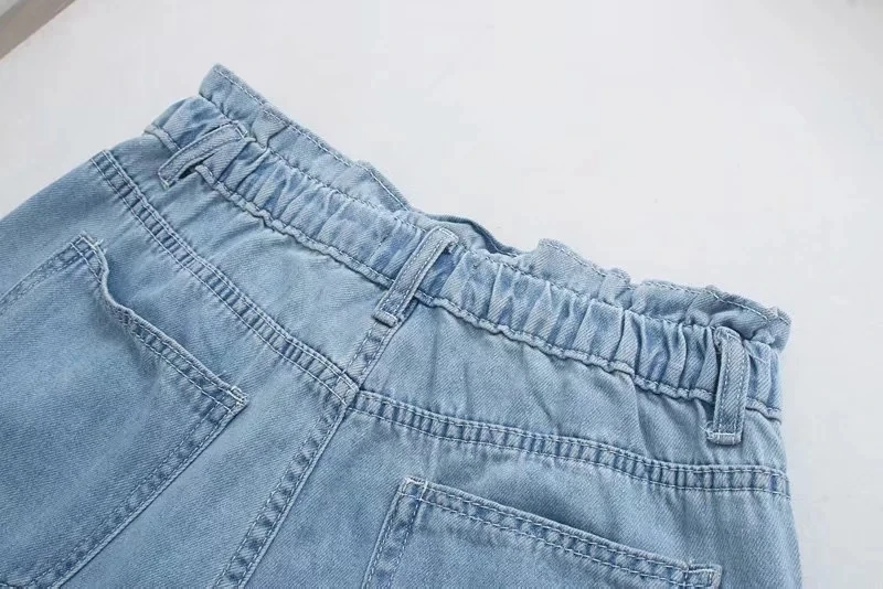 Увядшие высокие уличные джинсы с карманами для мам, женские джинсы с высокой талией, вымытые винтажные свободные шаровары, джинсы для женщин в стиле бойфренд