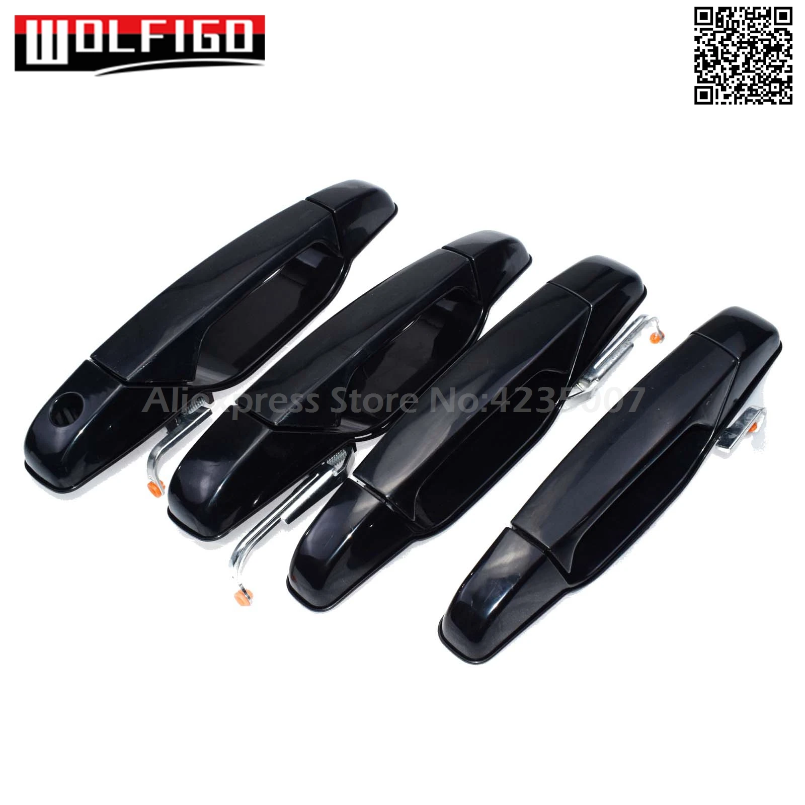 WOLFIGO Передние Задние LH RH черные наружные дверные ручки для Chevrolet Silverado Suburban Yukon 20828237,25890220, 20954815, 25890260
