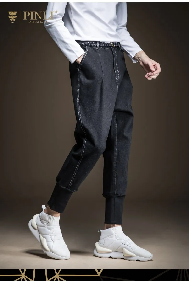 Fake Designer Clothes Pinli Product Made Fall New Men's Cultivate Morality Leisure Jeansharoun Pants Beam Foot B193516313