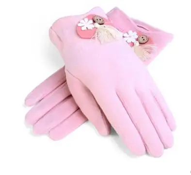 Перчатки зимние женские осенние и зимние теплые перчатки тонкие модные перчатки для вождения CD50 Q02 - Цвет: P
