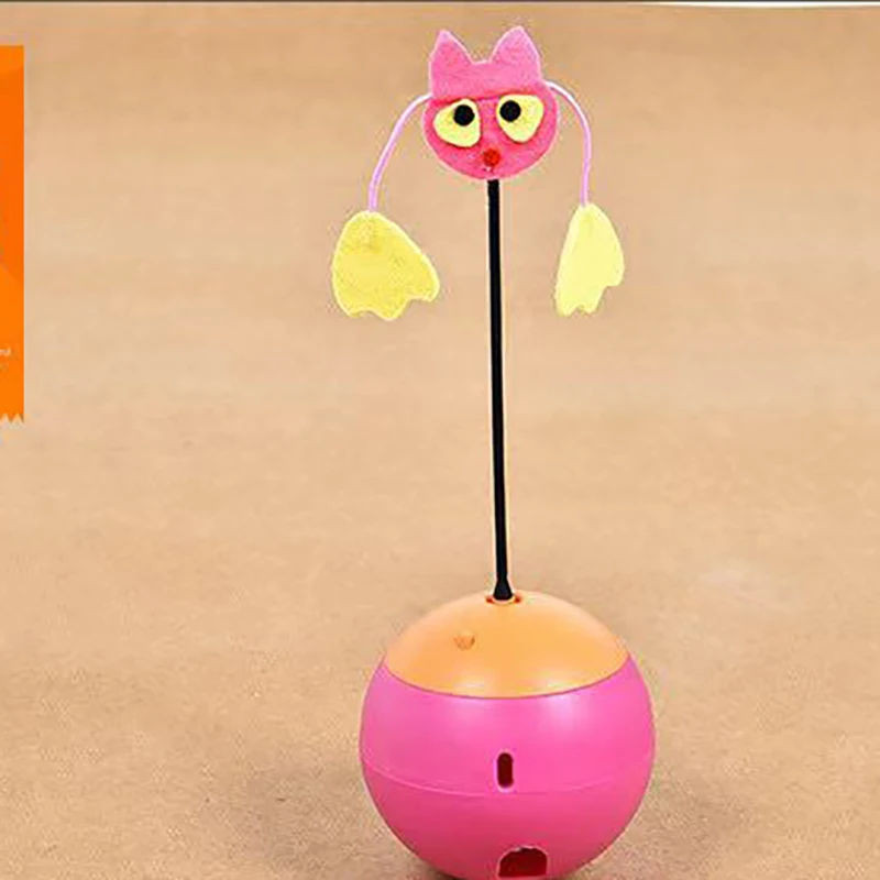 Pleasant electric tumbler while playing and eating pet cat toy to send catnip multi-function laser interactive toy - Цвет: Красный