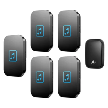 

CACAZI Self-powered Waterproof Wireless Doorbell 150M Remote 1 Button 5 Receiver No Battery Button Smart Home Doorbell Call Bell