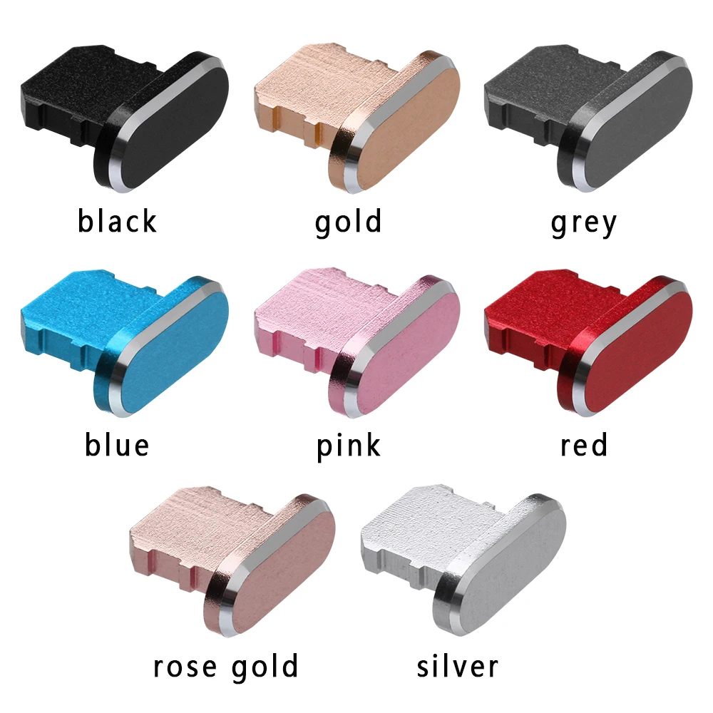 1PC Colorful Metal Anti Dust Charger Dock Plug Stopper Cap Cover for iPhone X XR Max 8 7 6S Plus Cell Phone Accessories - Image 6