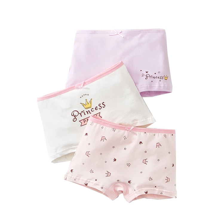 3pieces children boxer Girls panties girls kids underwear cute pink Modern Christmas deer winter new baby baby girl boxer shorts - Цвет: 4