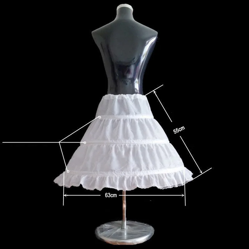 Kid's Petticoat Crinoline Tutu Underskirts Half Slip for Bridesmaid Children Girl Hot Sales
