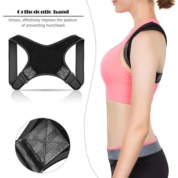 

Posture Corrector Back Support Adjustable Women Men Back Lumbar Brace Belt Back Shoulder Lumbar Posture Correction*