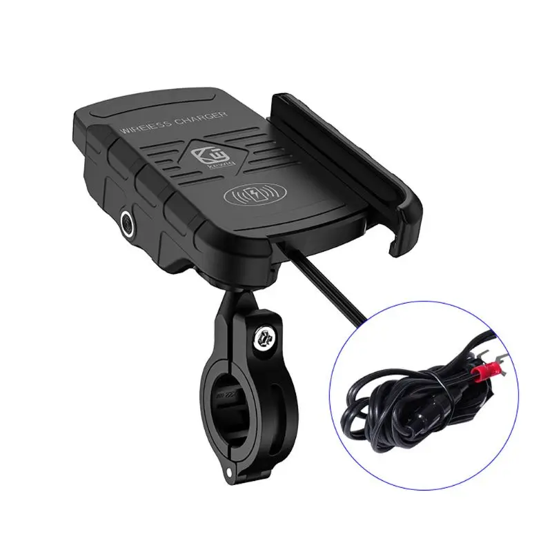 Offerte Impermeabile 12V Moto Staffa di Supporto Del Supporto Del Basamento Del Telefono Qi Caricatore Senza Fili di Ricarica Veloce per il iphone Xs MAX XR X 8 Samsung Hu