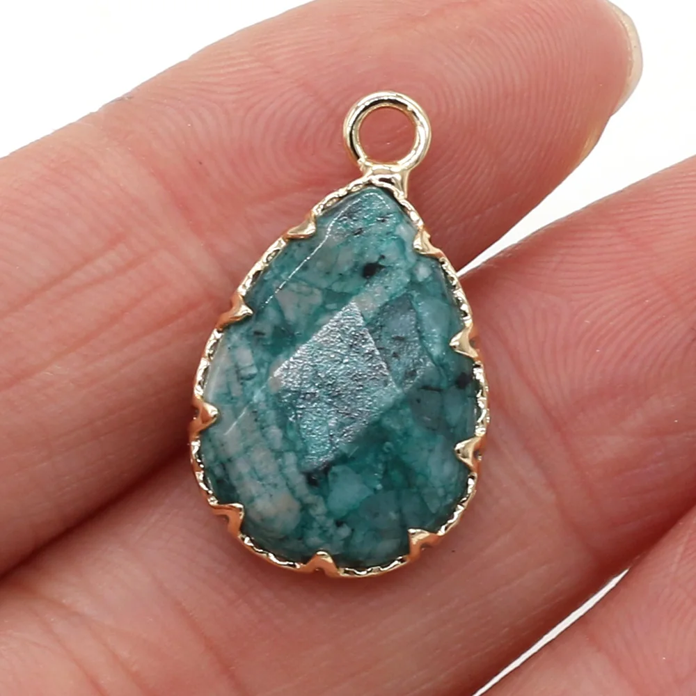 Ciondolo Con Quarzo Rosa Goccia, Perno Argento Dorato | 3 - 3,5 Cm - Didoni - Foto 8