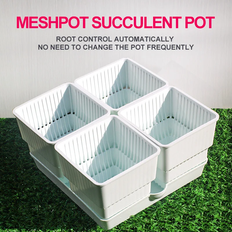 Пластиковый цветочный горшок Meshpot плантатор контейнер для сада управляющий