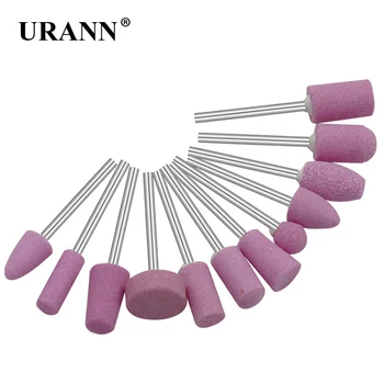 

12pc Ceramic Stone Burr Drill Bits Milling Cutter Manicure Electric Corundum Nail Files Machine Nail Drill Polishing Accessories