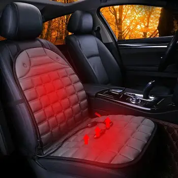 

12V Heated Car Seat Single/Double Cushion Heating Seat Covers Universal Polyester Warmer Household Cushion For Car Front Row