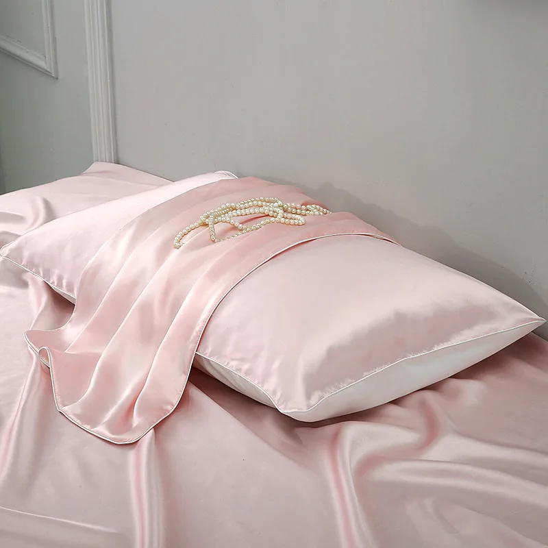 1 Pink Шелковый чехол для подушки, шелковистые наволочки, открывающийся конверт для волос и кожи, супер мягкий и роскошный чехол для подушки - Цвет: 1 Pink