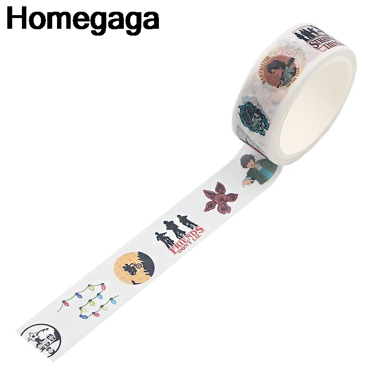 Homegaga странные вещи мультфильм дети Васи клейкие ленты стикеры украшения Винтажные изделия ручной работы Скрапбукинг Клей печатные вентиляторы подарок D2339