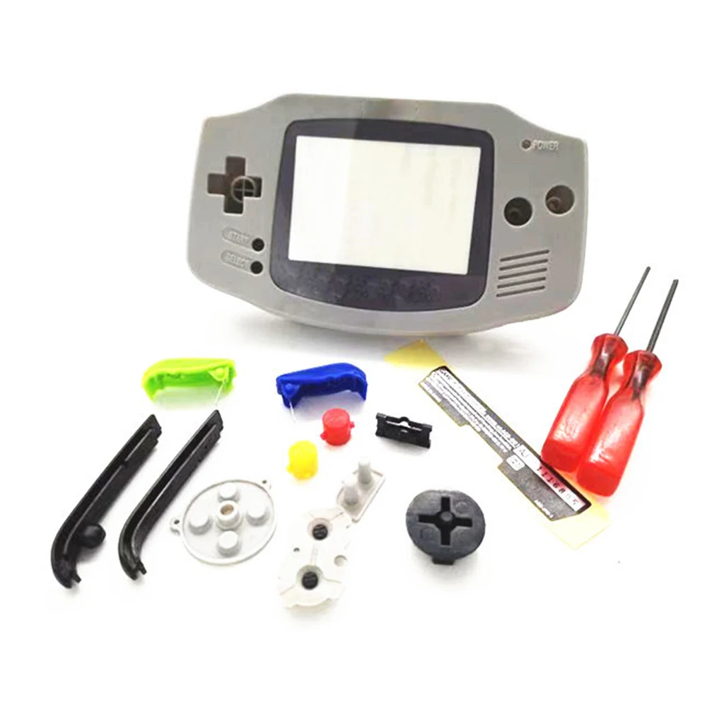 Ограниченная серия полный корпус пластиковый корпус замена крышки для Gameboy Advance для GBA чехол для игровой приставки - Цвет: with screwdriver